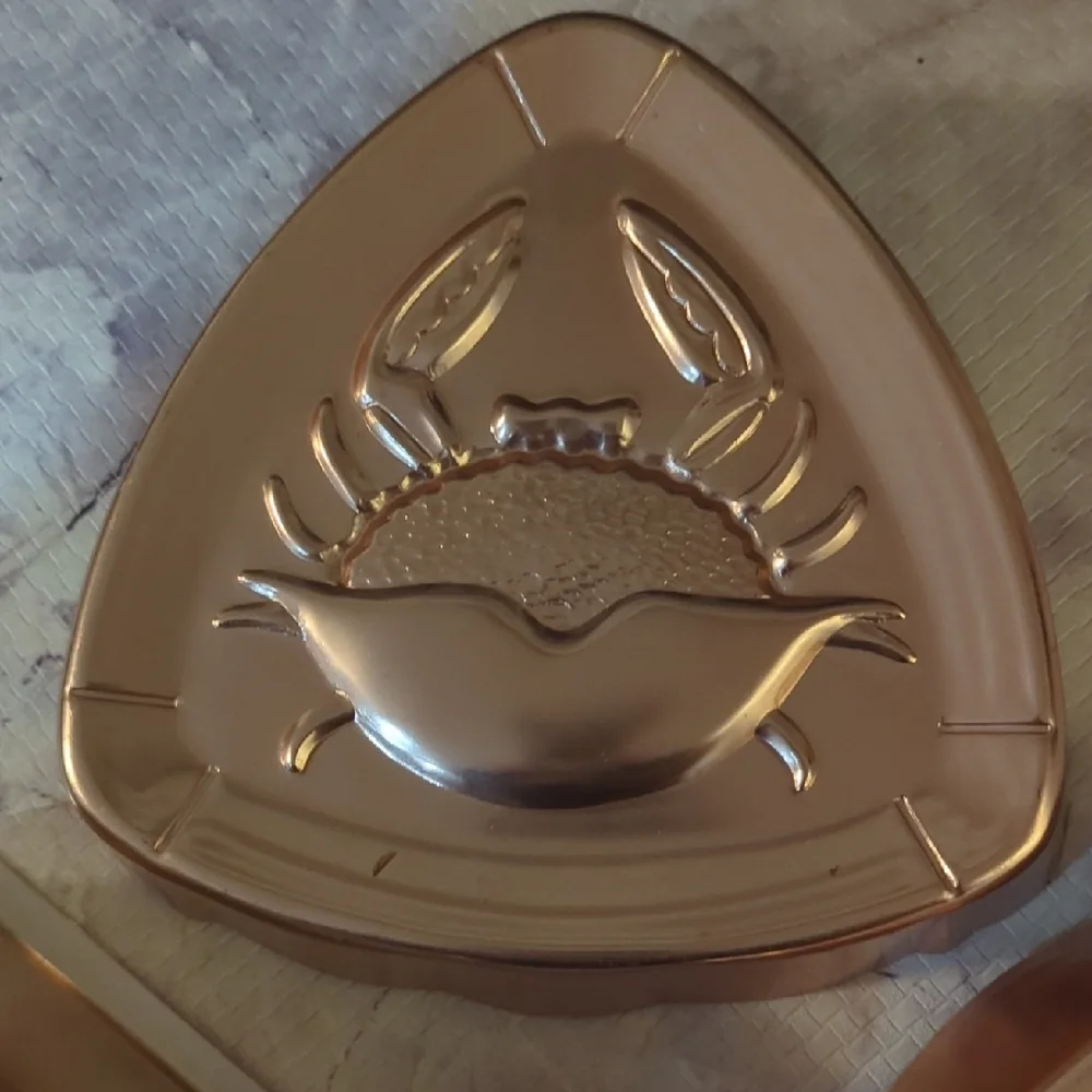 Set of Three Rose Gold Metallic Molds with Nautical Designs